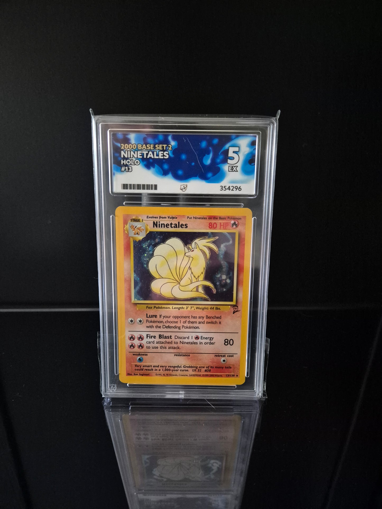 Ninetales #13 ACE Excellent 5 Pokemon Base Set 2