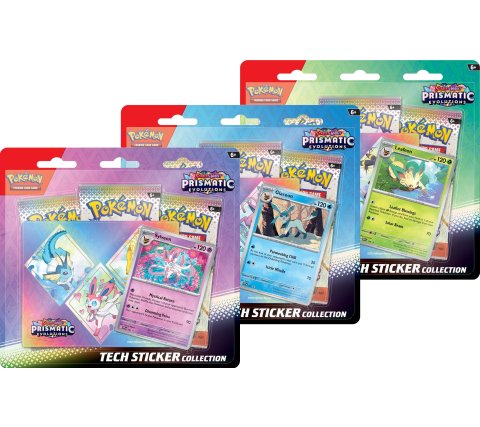 Pokemon - Scarlet & Violet Prismatic Evolutions Tech Sticker Blister (set van 3)