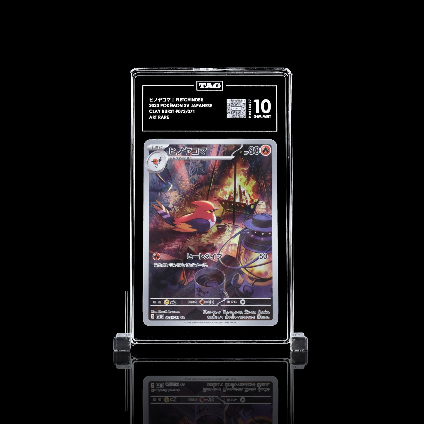Fletchinder #73 TAG GEM MINT 10 Pokemon Japanischer Clay Burst