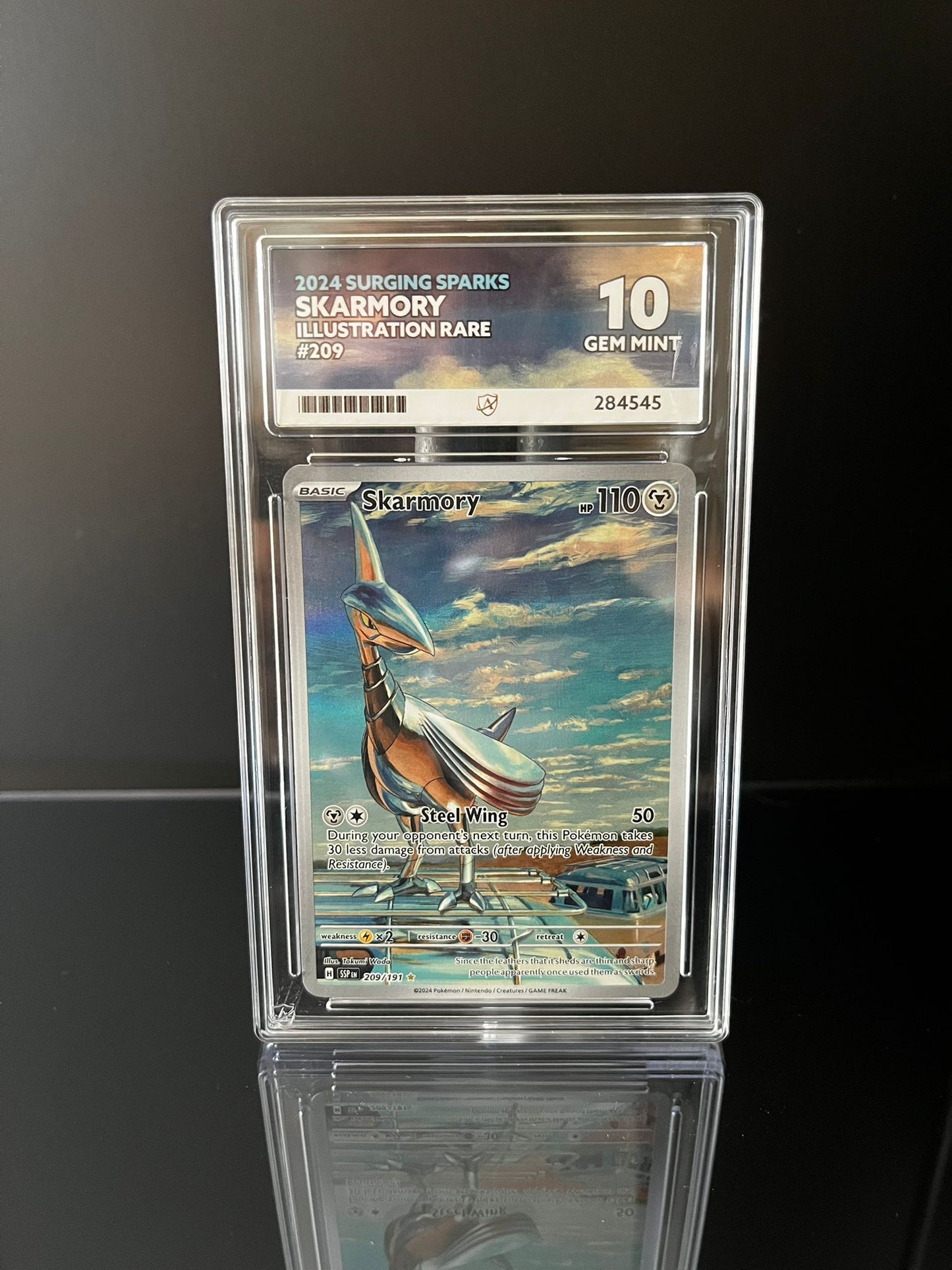 Skarmory #209 ACE Gem Mint 10 Pokemon Surging Sparks