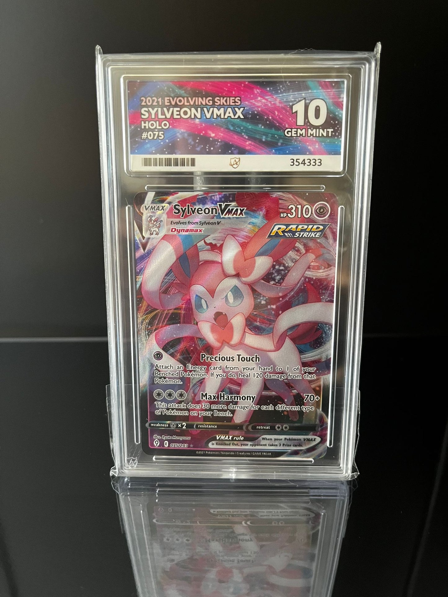 Sylveon VMAX #75 ACE Gem Mint 10 Pokemon Evolving Skies
