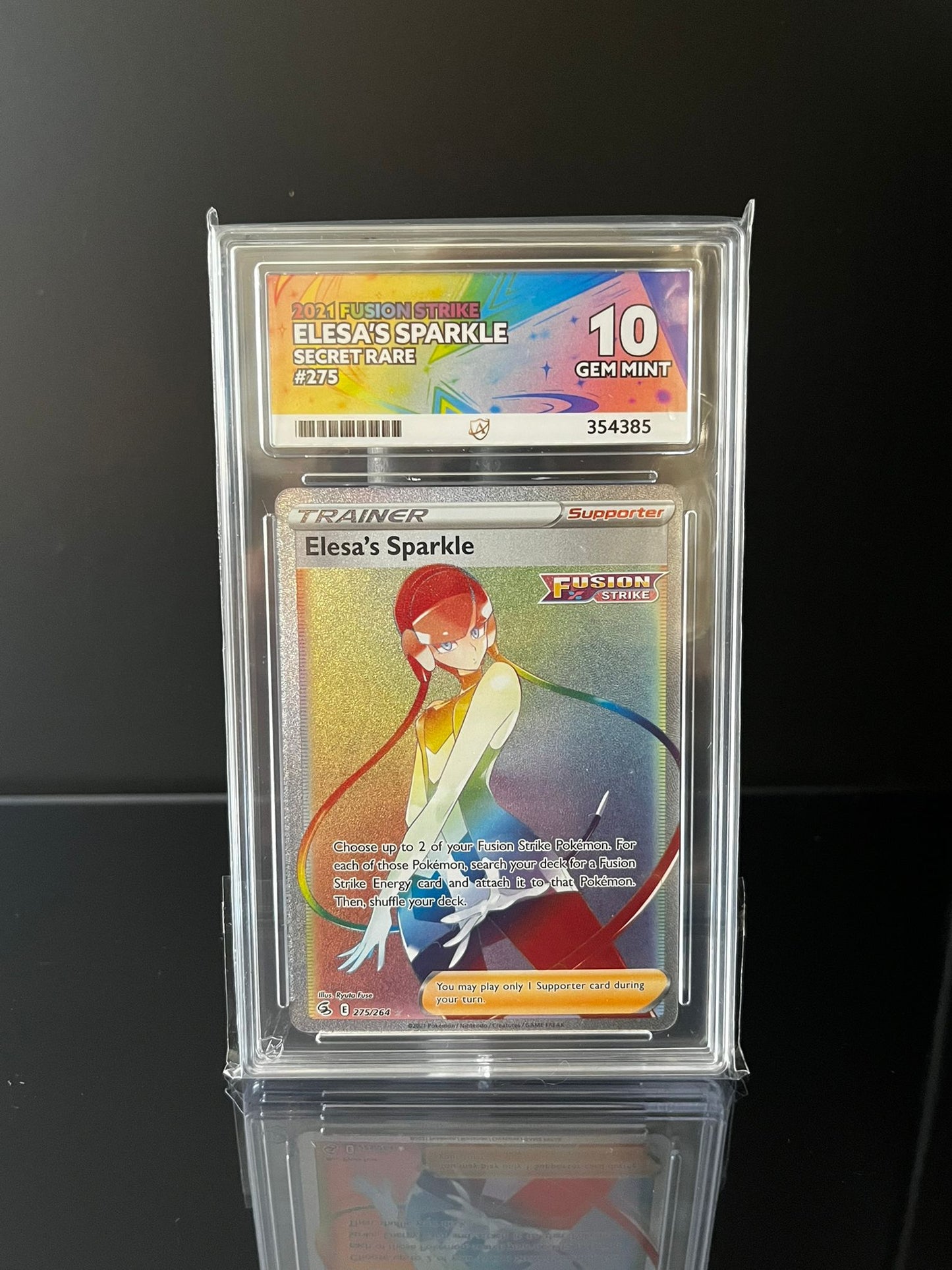 Elesas Sparkle #275 ACE GEM Mint 10 Pokemon Fusion Strike
