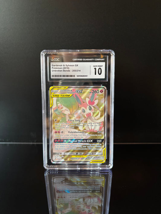 Gardevoir & Sylveon GX #205 Pokemon Unbroken Bonds CGC GEM MINT 10
