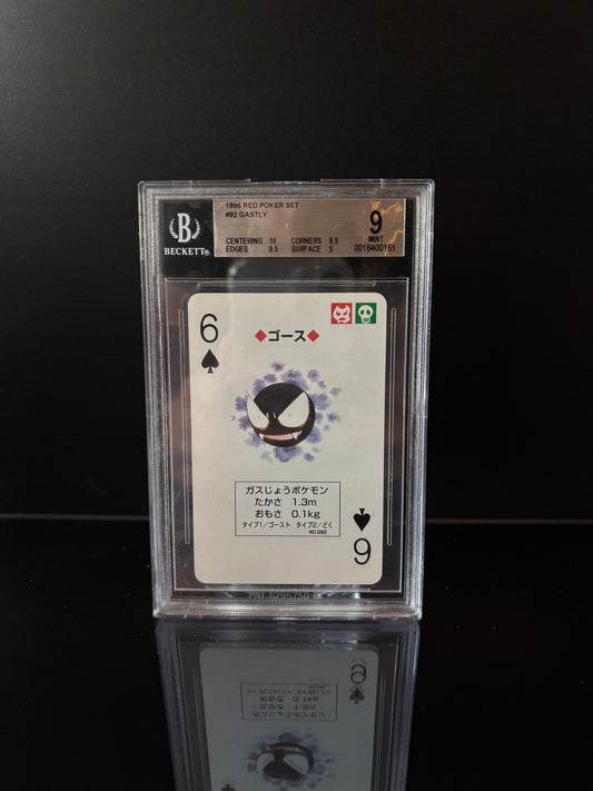 Gastly 1996 RED Poker set pokemon Card Beckett Mint 9
