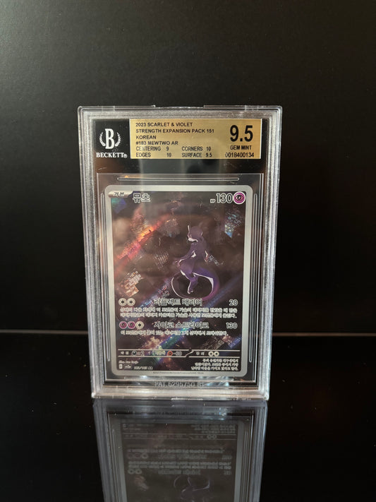 Mewtwo #183 Pokemon Korean Scarlet & Violet 151 Beckett 9.5 GEM MINT