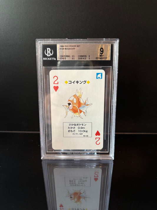 Magikarp 1996 RED Poker set Pokémon Card Beckett Mint 9