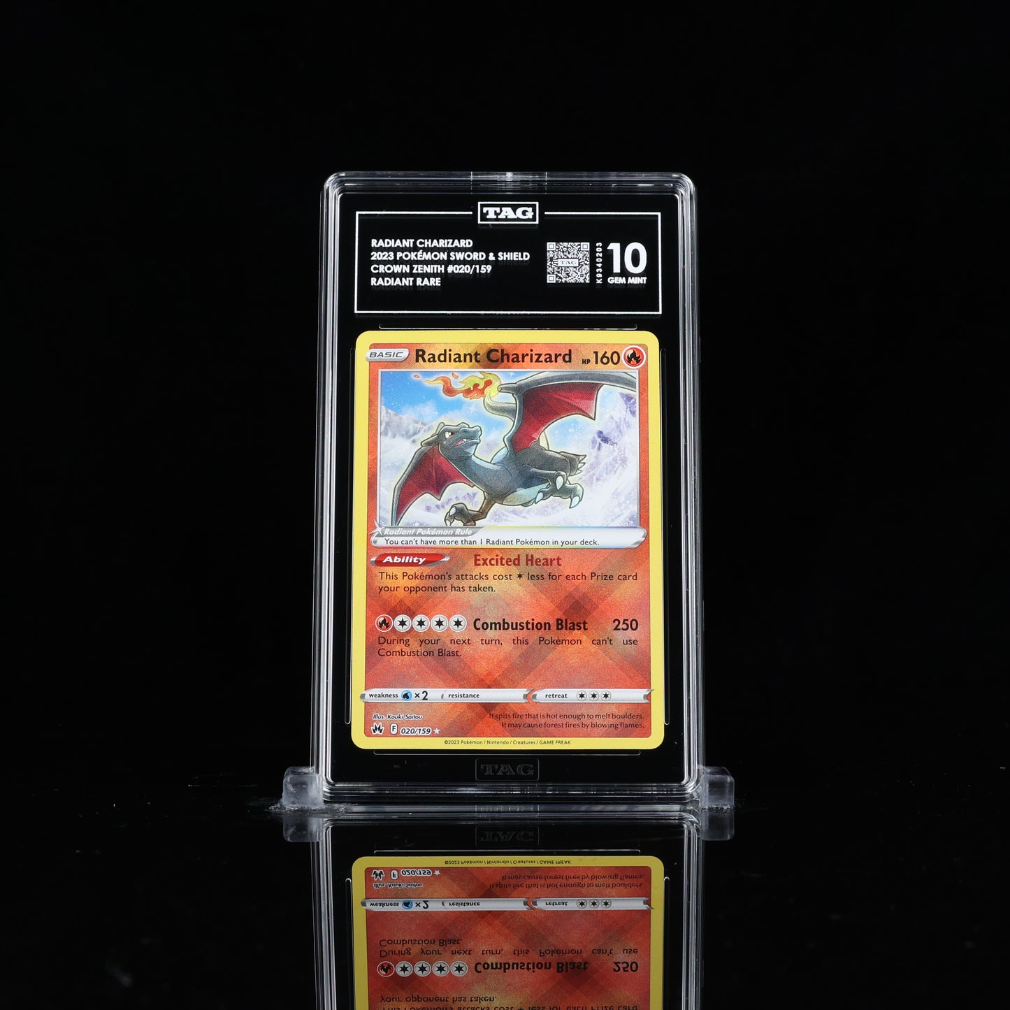 Radiant Charizard #20 TAG 10 Pokemon Crown Zenith