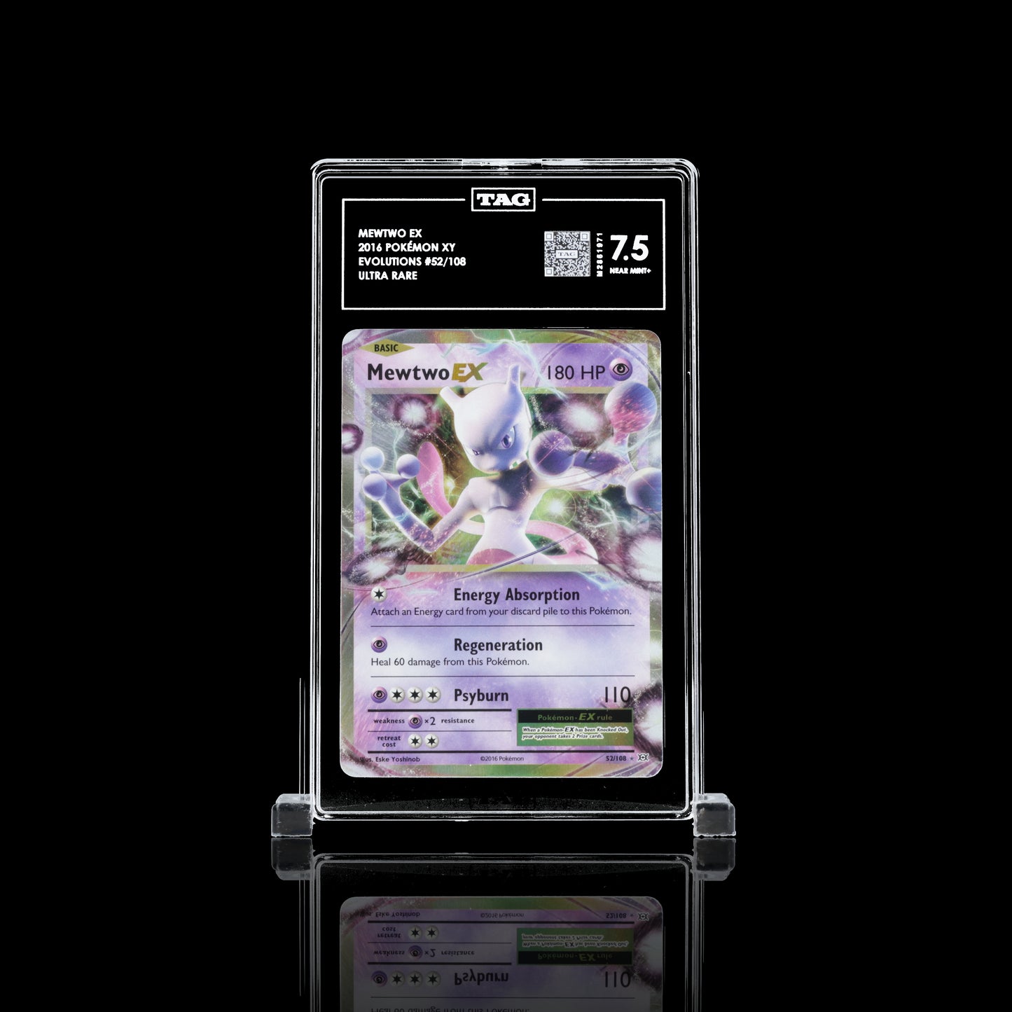 Mewtwo EX #52 TAG Near Mint 7.5 Pokemon Entwicklungen