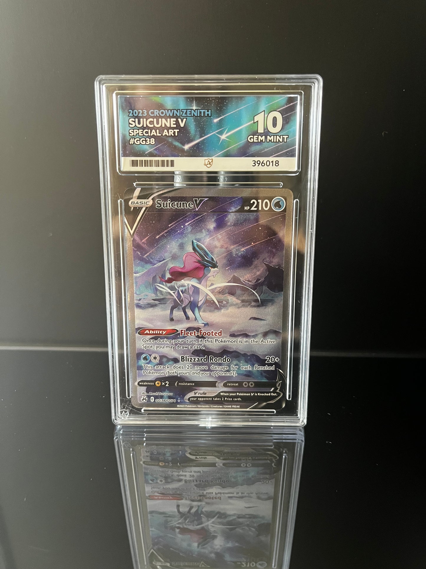 Suicune V #GG38 Pokemon Crown Zenith ACE GEM MINT 10