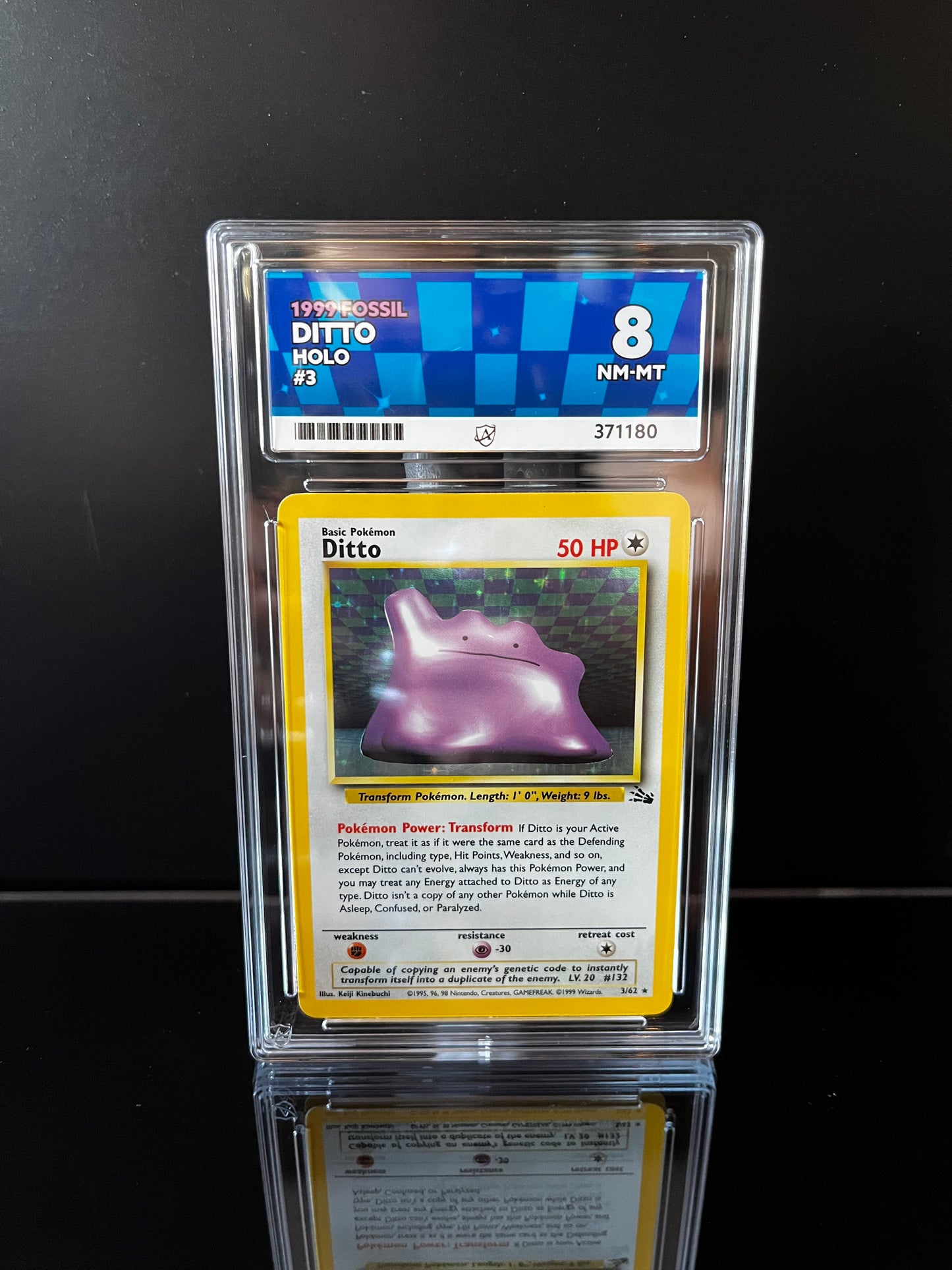 Ditto #3 ACE MINT 8 Pokemon Fossil