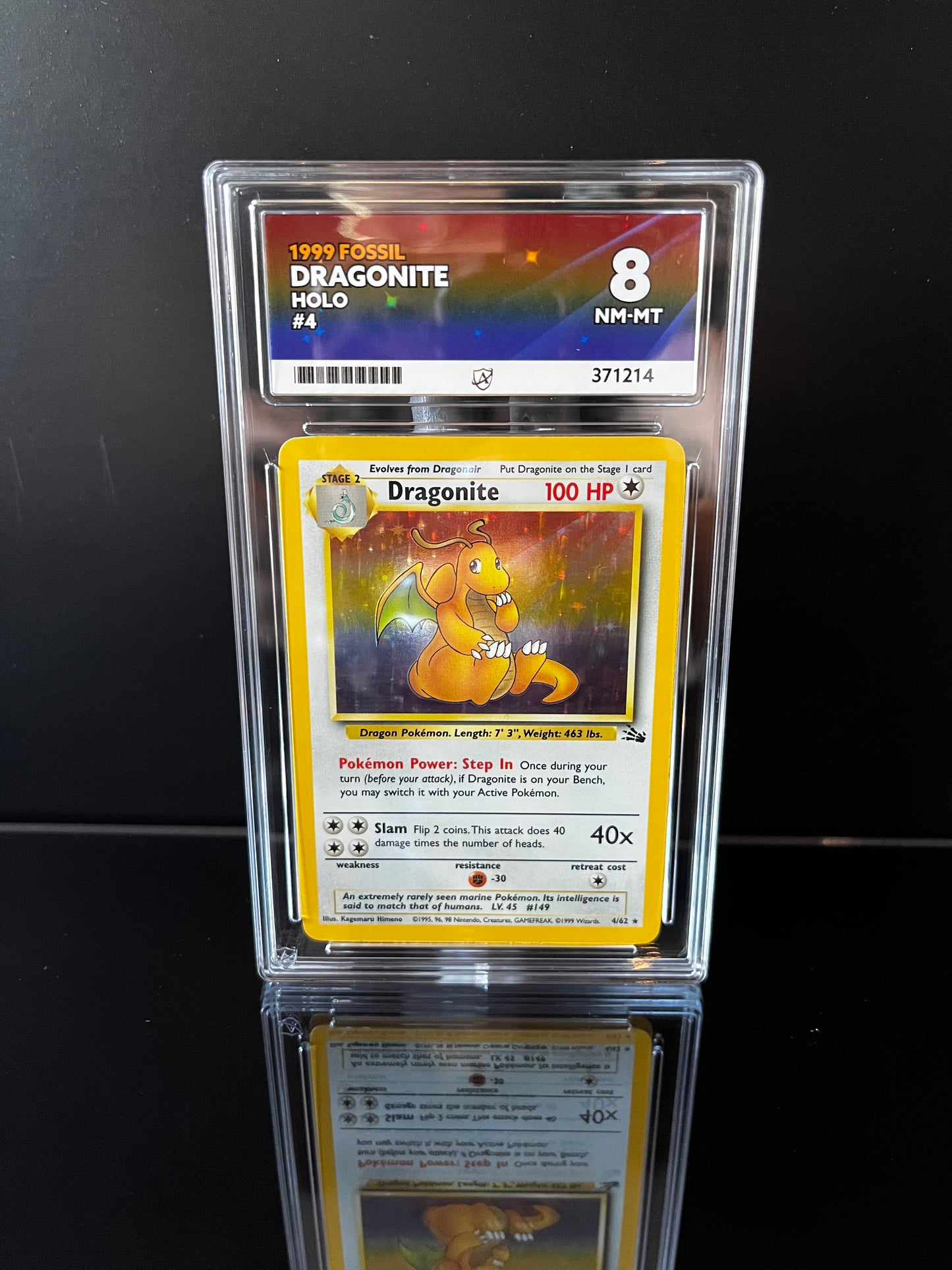 Dragonite #4 ACE MINT 8 Pokemon Fossil