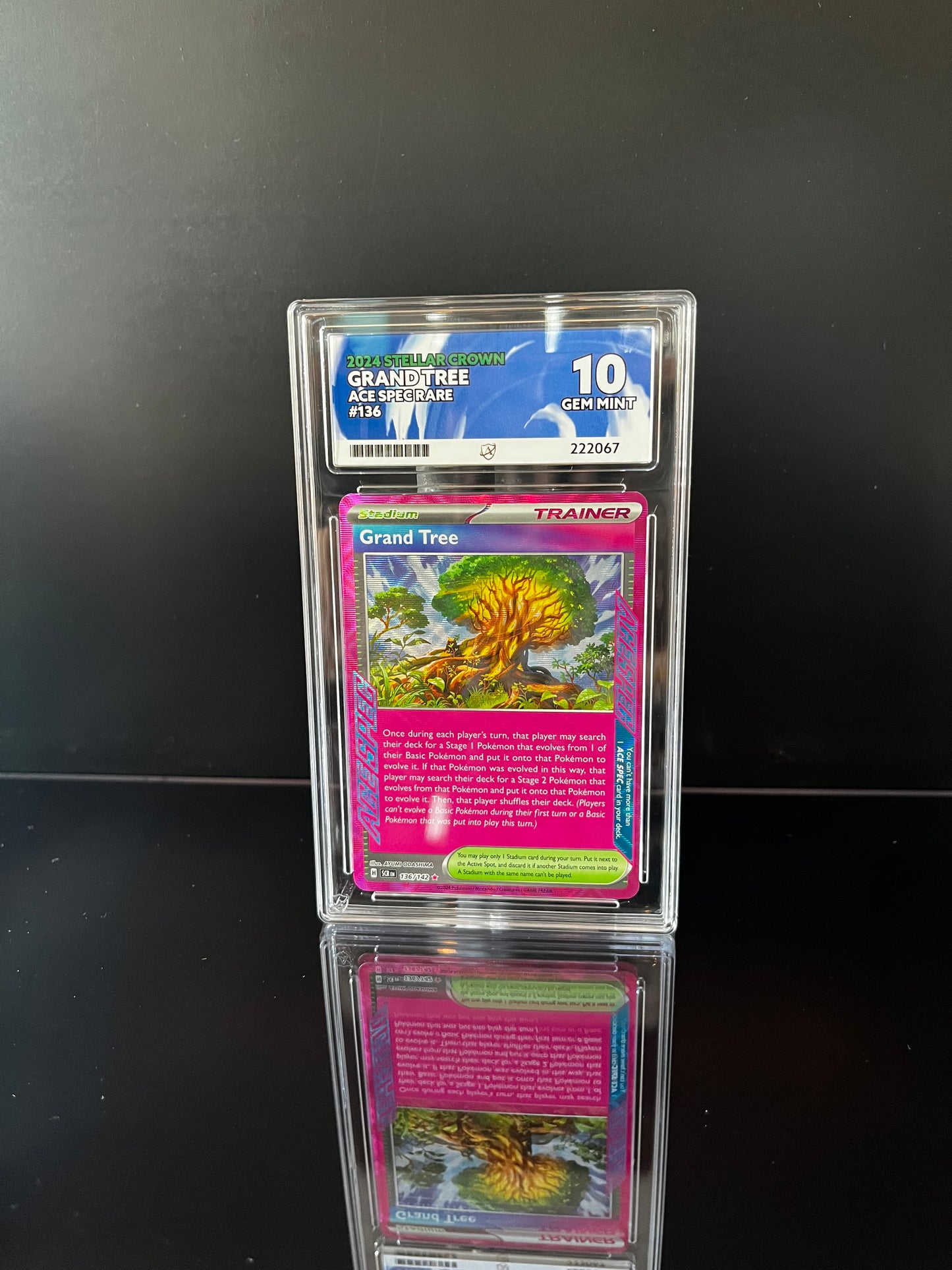 Grand Tree #136 Pokemon Stellar Crown ACE GEM Mint 10