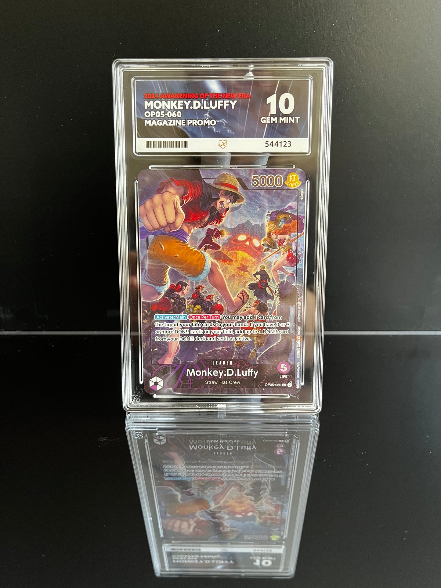 Monkey D. Luffy OP05-060 One Piece Awakening of the New Era ACE Gem Mint 10
