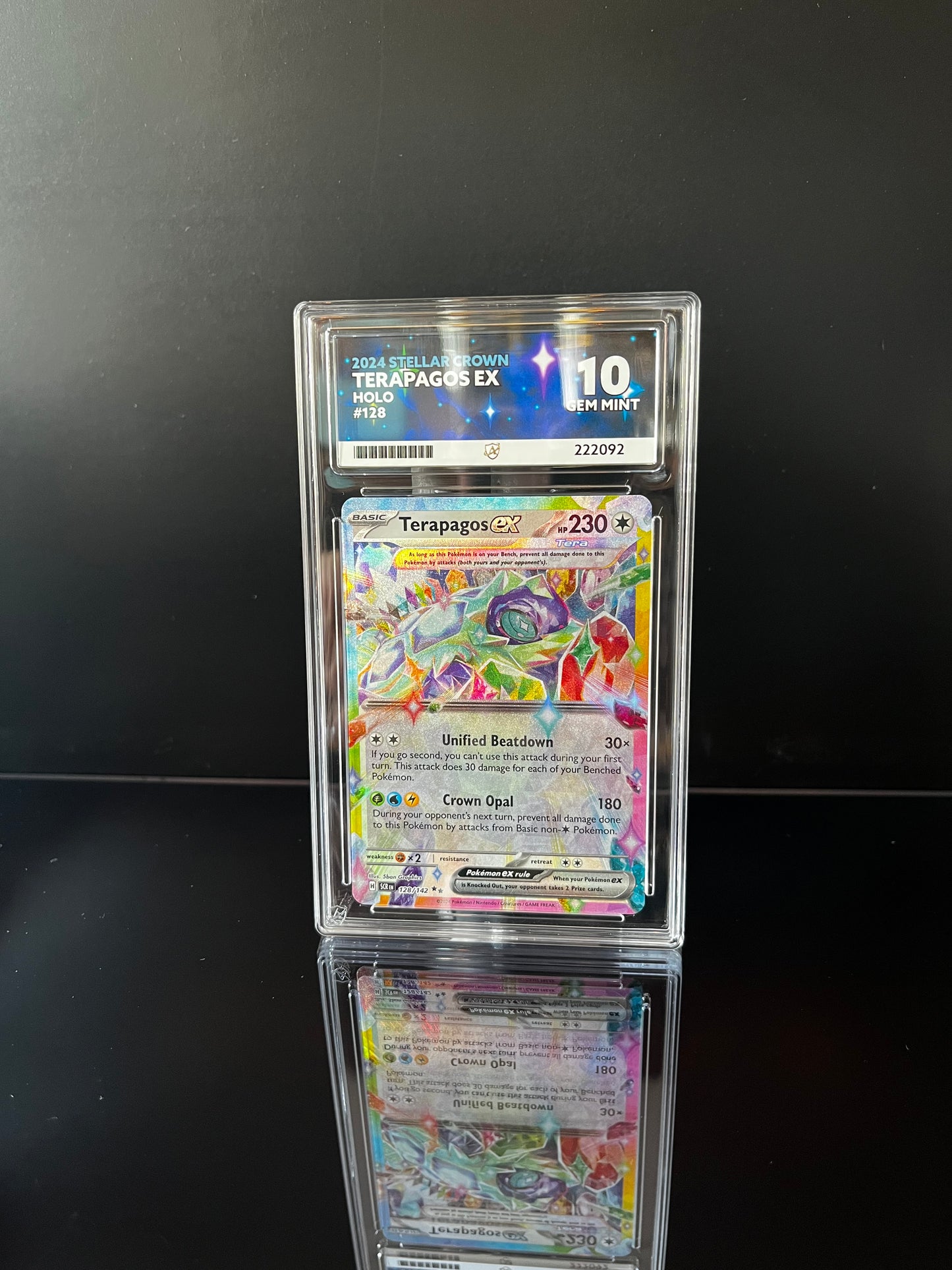 Terapagos ex #128 Pokemon Stellar Crown ACE GEM MINT 10