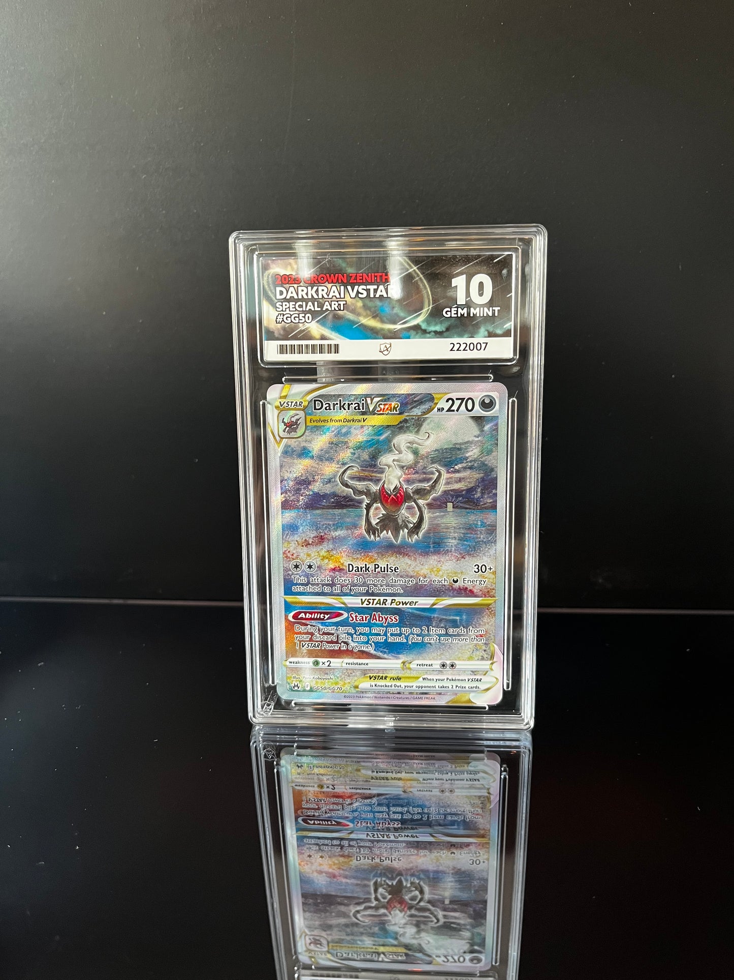 Darkrai VStar #GG50 Pokemon Crown Zenith ACE GEM MINT 10
