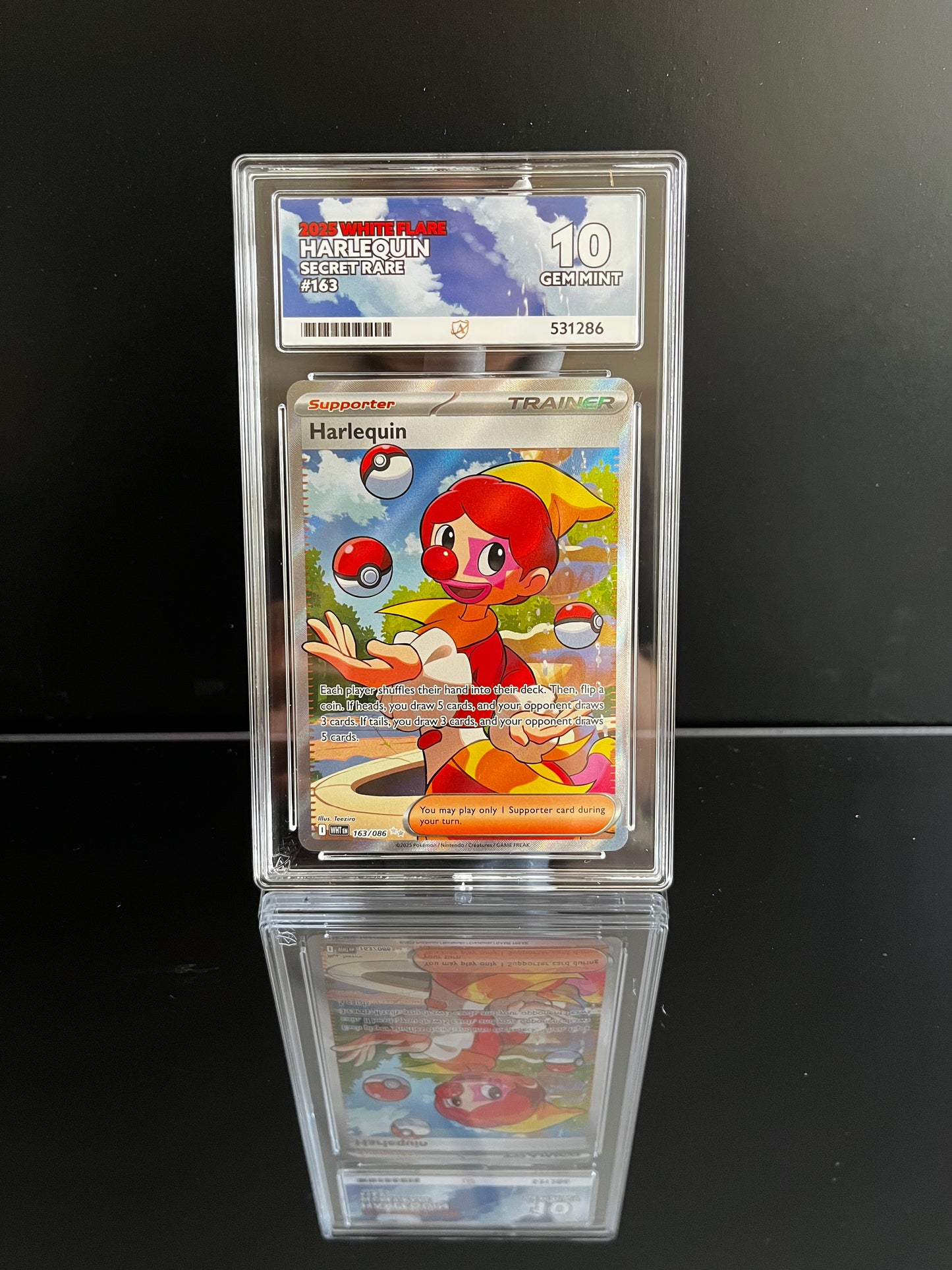 Harlequin #163 Pokemon White Flare ACE Gem Mint 10