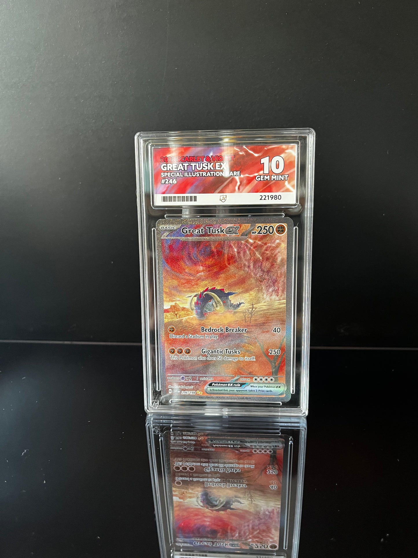 Great Tusk ex #246 Pokemon Scarlet & Violet ACE GEM MINT 10