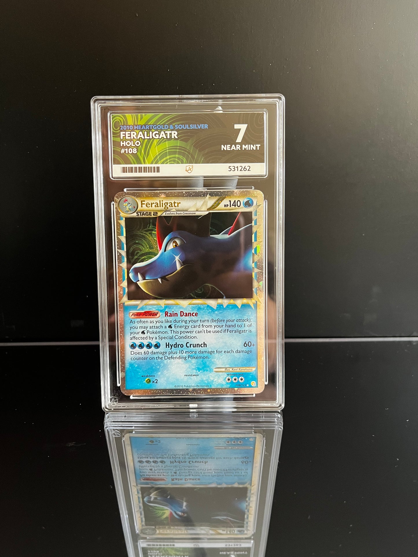 Feraligatr #108 Pokemon HeartGold & SoulSilver ACE NEAR MINT 7