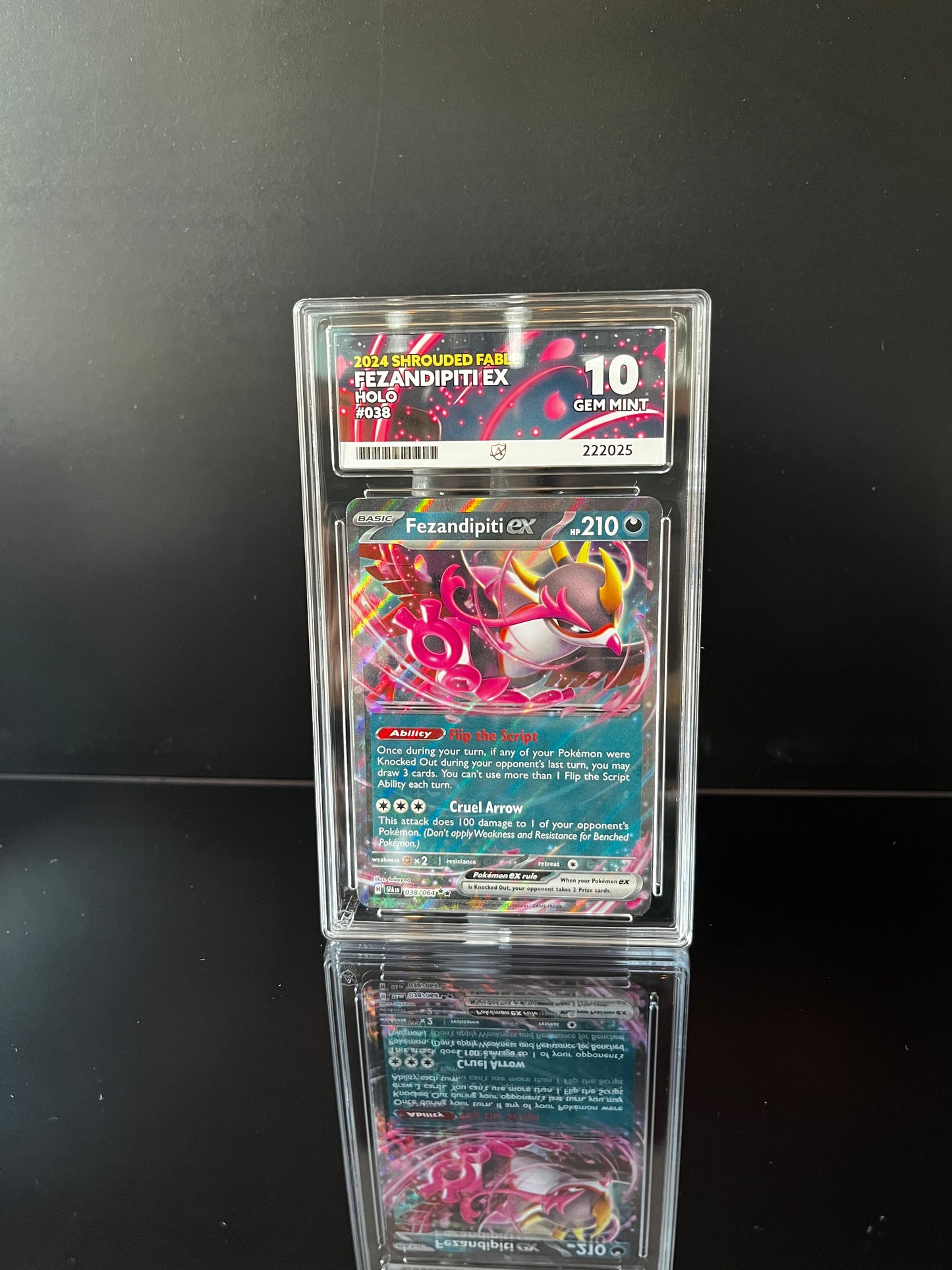 Fezandipiti ex #38 Pokemon Shrouded Fable ACE GEM MINT 10