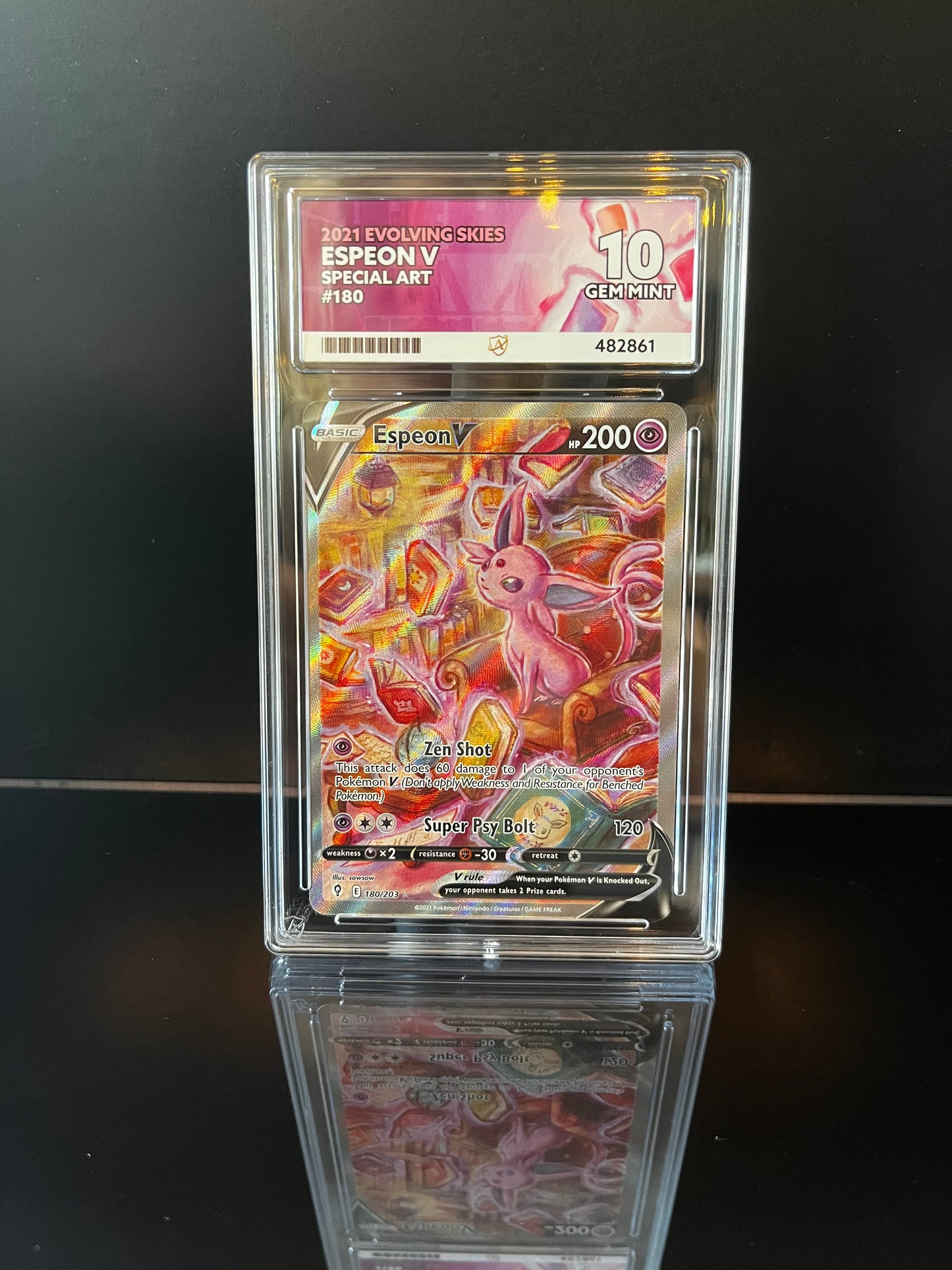 Espeon V #180 Pokemon Evolving Skies ACE GEM MINT 10