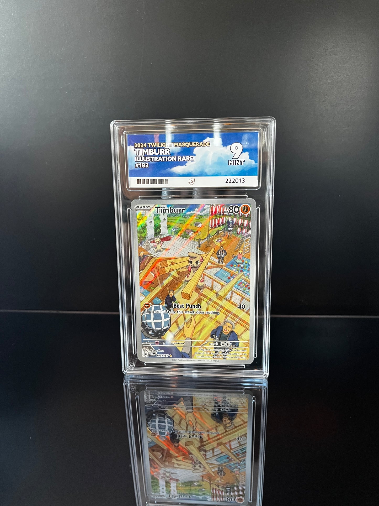 Timburr #183 Pokemon Twilight Masquerade ACE MINT 9