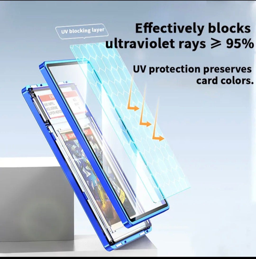 Goud / Zwarte gradient color Premium Magnetic Case voor je gegrade kaarten