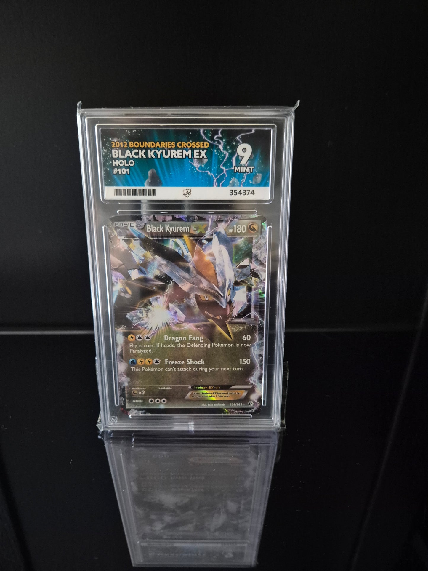 Schwarzes Kyurem EX #101 ACE Mint 9 Pokemon Grenzen überschritten