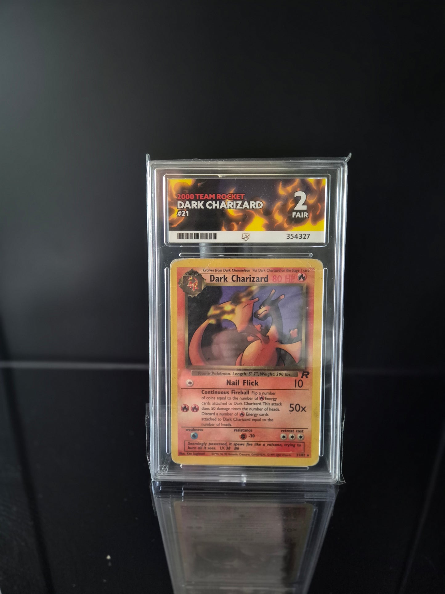 Dunkler Charizard #21 ACE 2 Pokemon Team Rocket