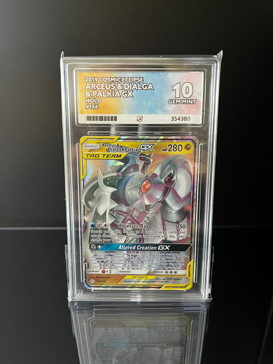 Arceus & Dialga & Palkia GX #156 ACE 10 Pokemon Cosmic Eclipse
