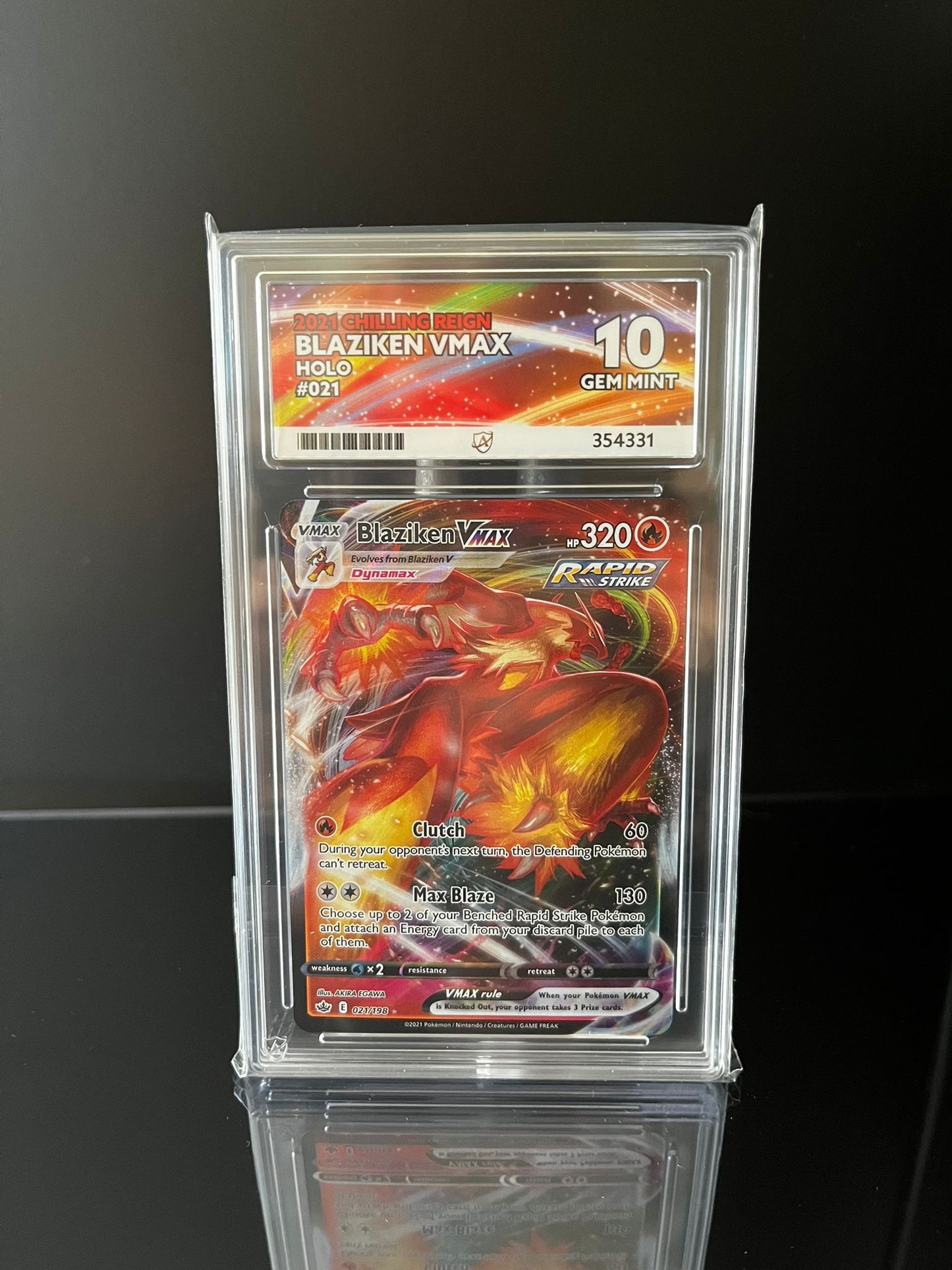 Blaziken VMAX #21 ACE 10 Pokemon Chilling Reign