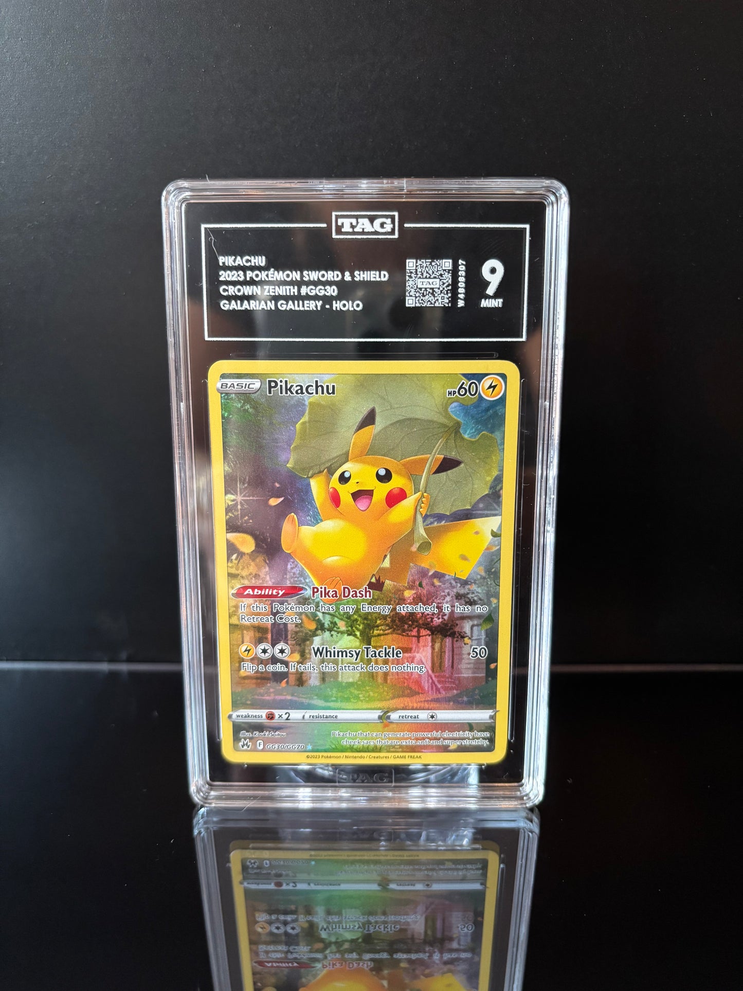 Pikachu #GG30 Pokemon Crown Zenith TAG MINT 9