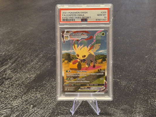 Psa 10 Leafeon VMAX #205 Pokemon Evolving Skies