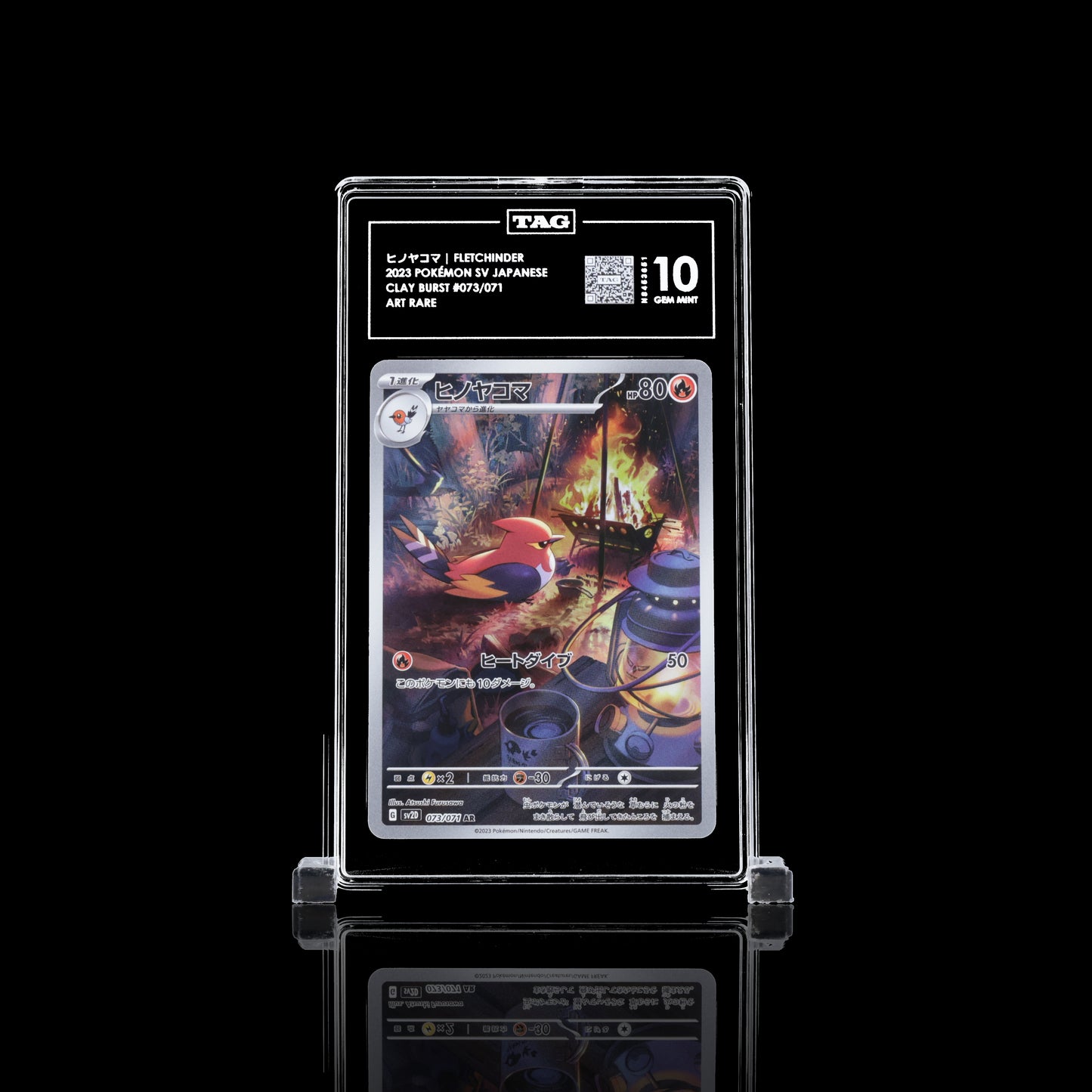 Fletchinder #73 TAG GEM MINT 10 Pokemon Japanischer Clay Burst