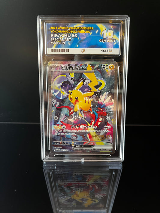 Pikachu ex #1 Pokemon Japanese World Championships 2023 ACE Gem Mint 10