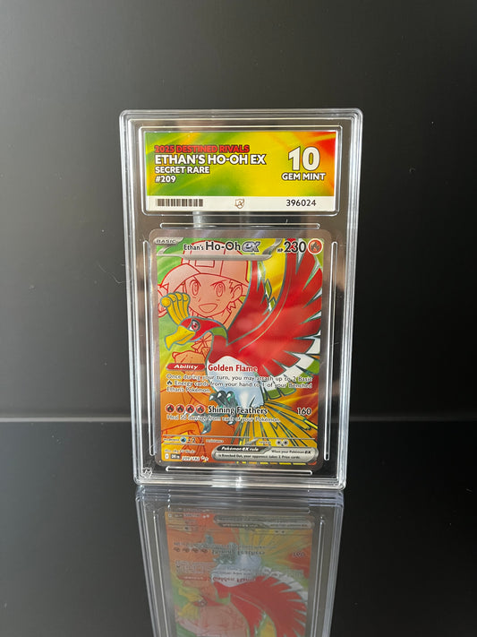 Ethan's Ho-Oh ex #209 Pokemon Destined Rivals ACE GEM MINT 10