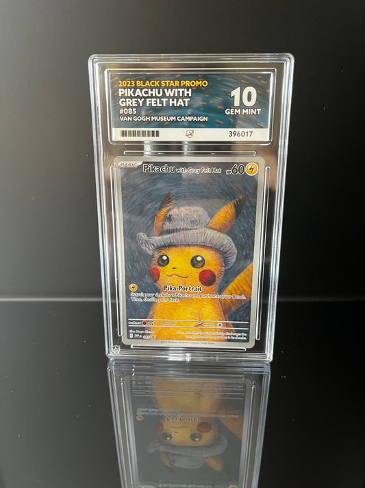 Pikachu with Grey Felt Hat #85 Pokemon Promo ACE GEM MINT 10