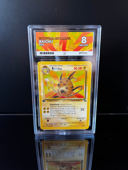 Raichu [1st Edition] #29 ACE MINT 8 Pokemon Fossil