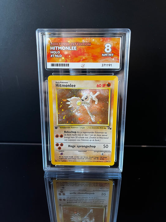 Hitmonlee [1st Edition] #7 ACE MINT 8 NLD Pokemon Fossil