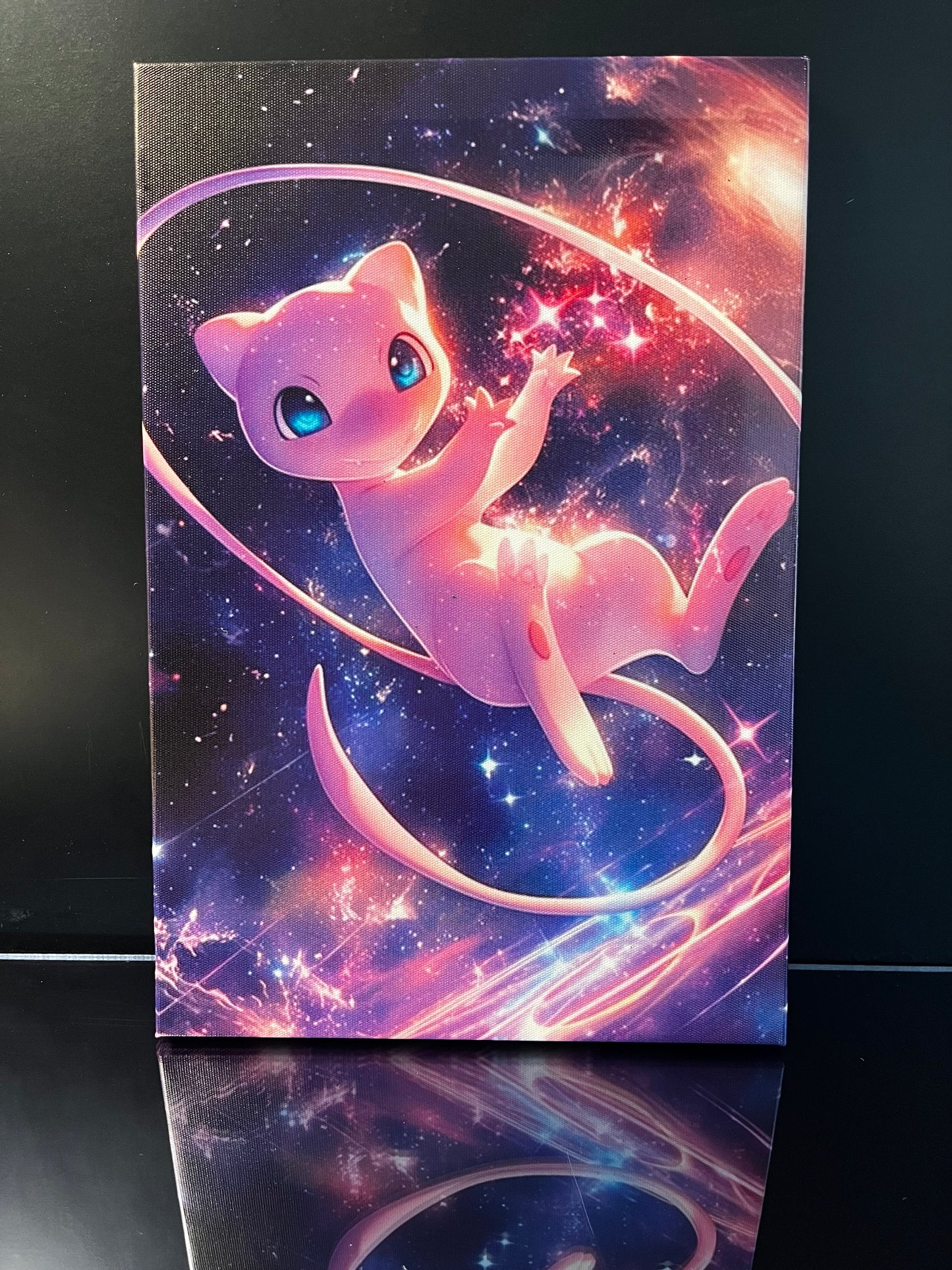 Dromerige Kosmische Mew in Roze & Paarse Sterrenhemel