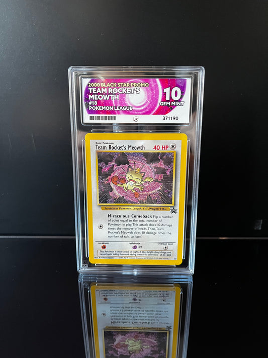 Team Rocket's Meowth #18 ACE GEM MINT 10 Pokemon Promo
