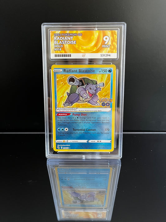 Radiant Blastoise #18 Pokemon Go ACE MINT 9