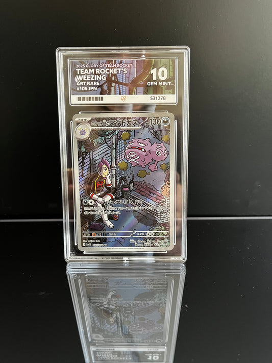 Team Rocket's Weezing #105 Pokemon Japanese Glory of Team Rocket ACE Gem Mint 10