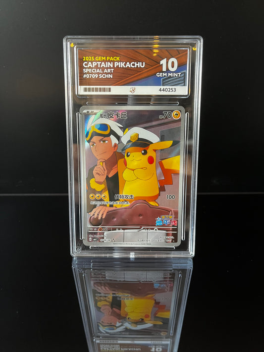 Captain Pikachu #709 Pokemon Chinese Gem Pack ACE GEM MINT 10
