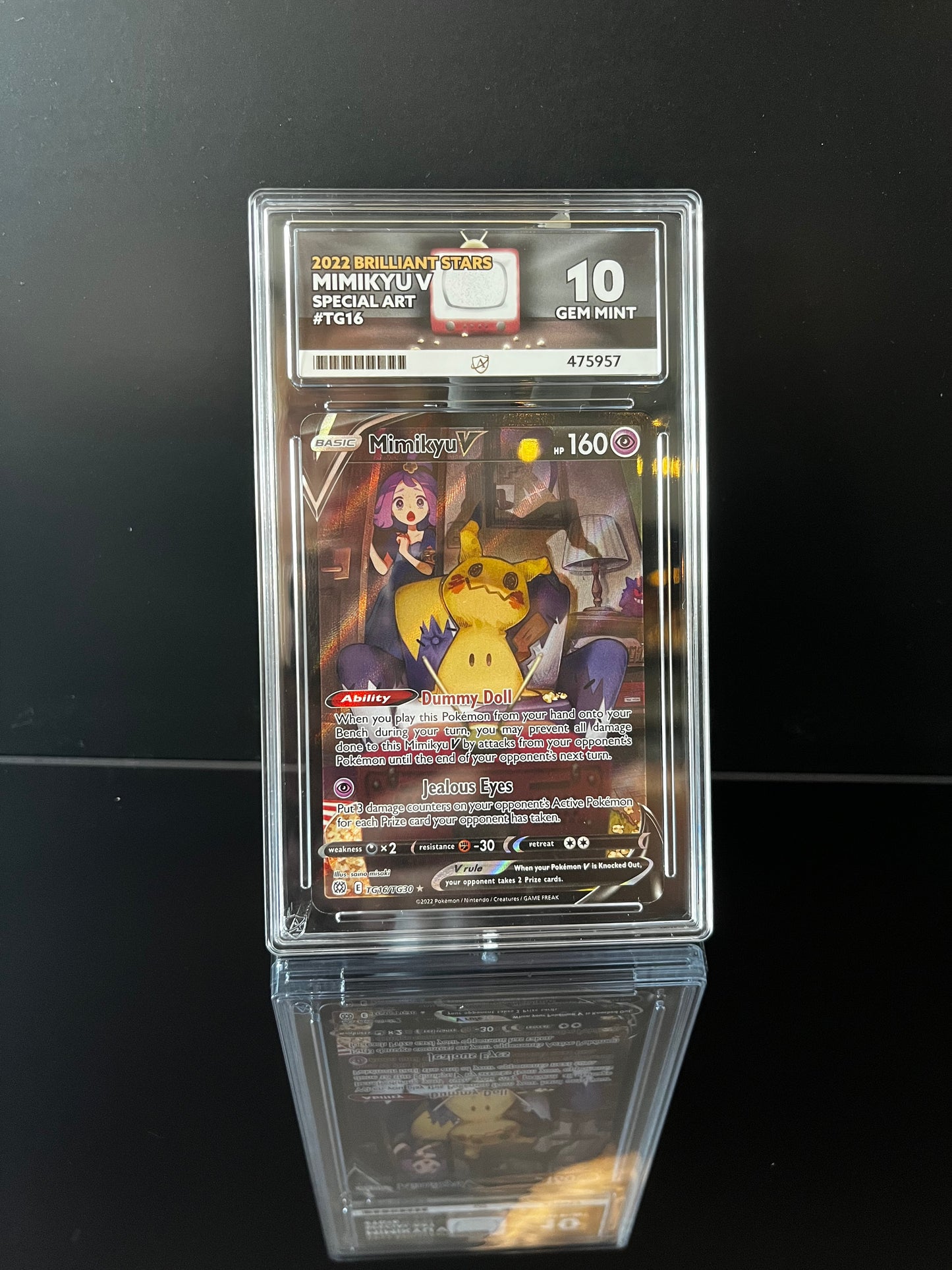 Mimikyu V #TG16 Pokemon Brilliant Stars ACE GEM MINT 10