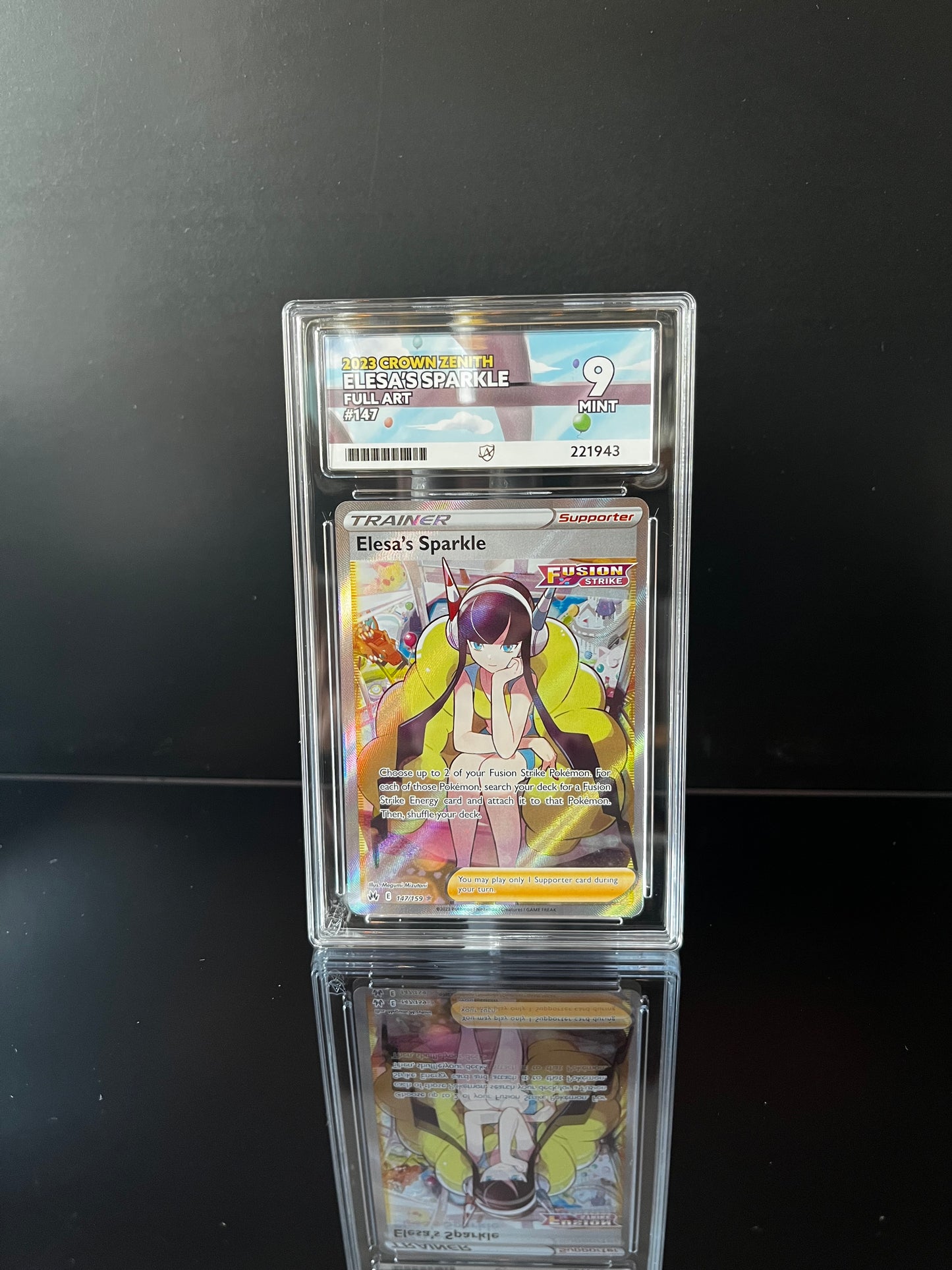 Elesa's Sparkle #147 Pokemon Crown Zenith ACE MINT 9