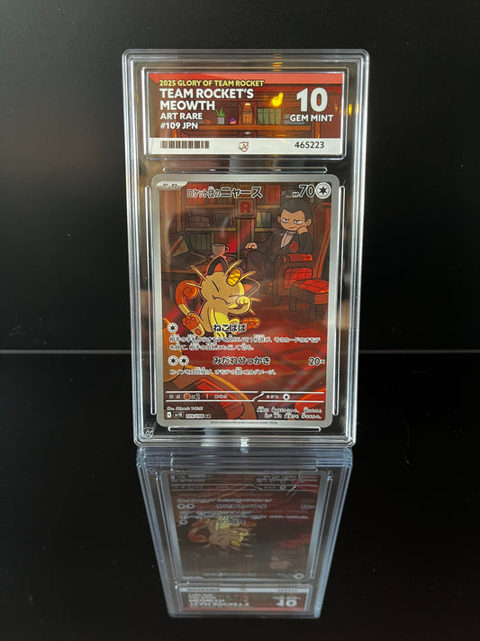 Team Rocket's Meowth #109 Pokemon Japanese Glory of Team Rocket ACE GEM MINT 10