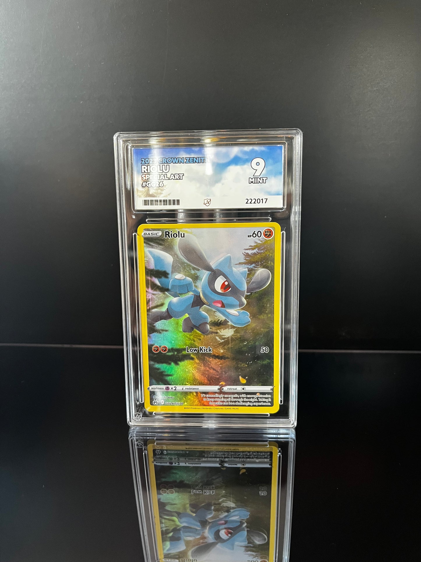 Riolu #GG26 Pokemon Crown Zenith ACE MINT 9