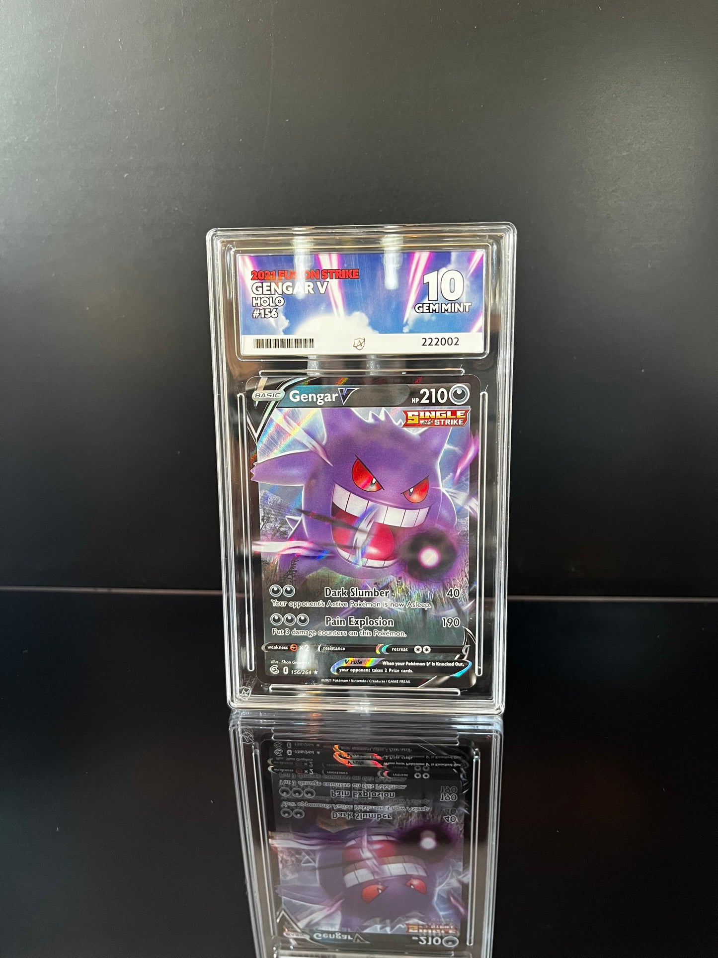 Gengar V #156 Pokemon Fusion Strike ACE GEM MINT 10