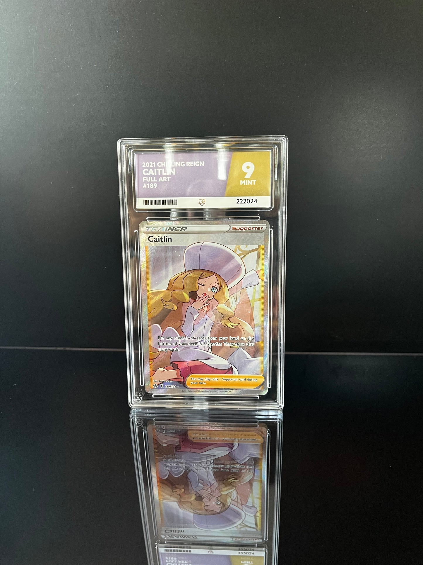 Caitlin #189 Pokemon Chilling Reign ACE MINT 9