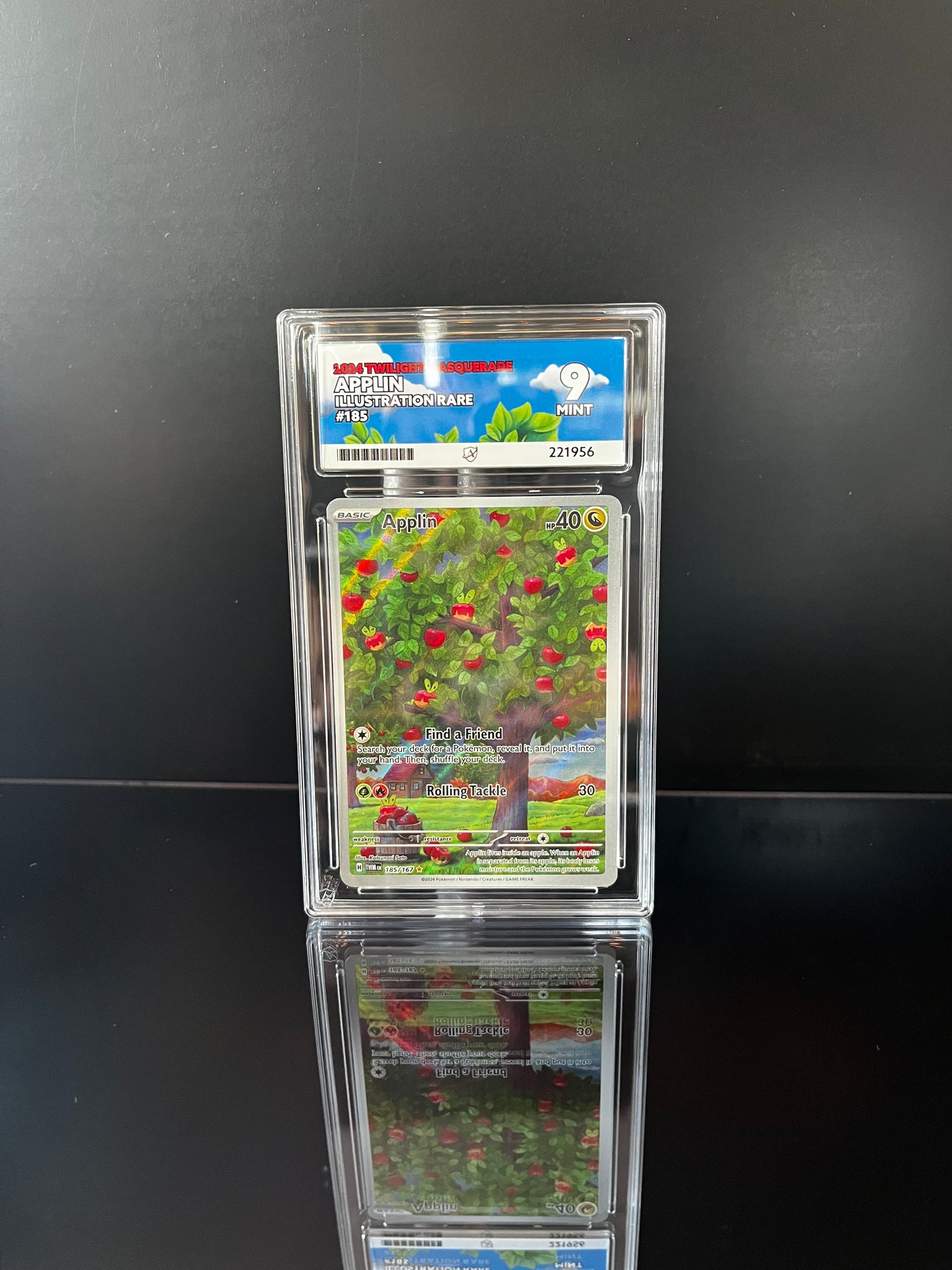 Applin #185 Pokemon Twilight Masquerade ACE MINT 9